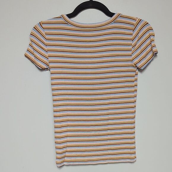 American Eagle Striped V Neck Blouse - Picture 5 of 6